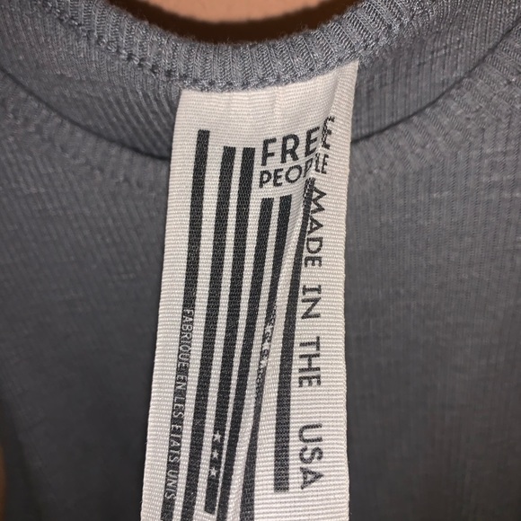 Free People grey razor back tank top - Picture 2 of 2